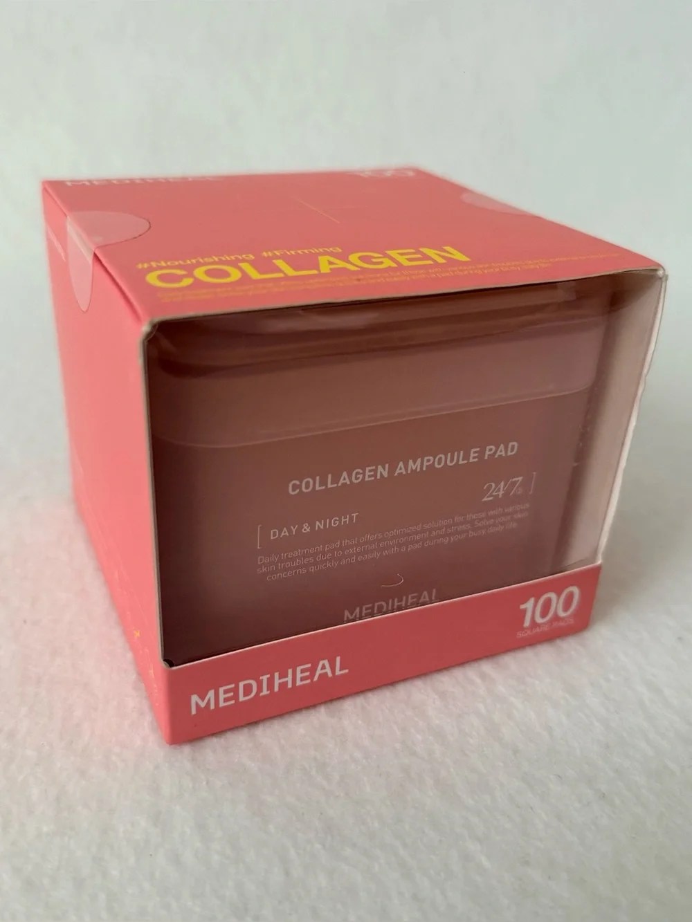 Mediheal Collagen Ampoule Pads - Pink Daily Day & Night Treatment (100 Pads)